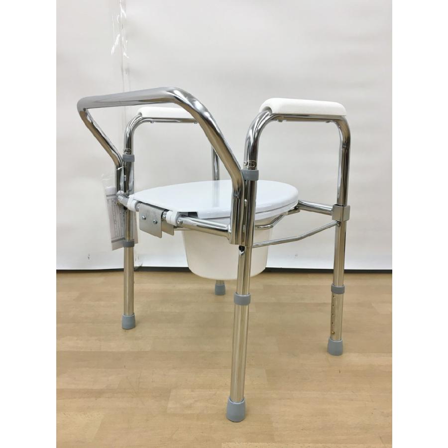 日進医療器 ポータブルトイレ 折りたたみ式トイレチェア TY524 スチール製 簡易型トイレ 介護用品 未使用 2602LR229 |  | 05