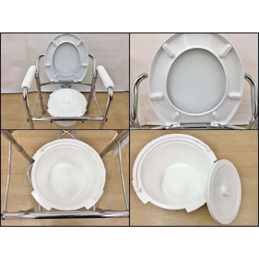日進医療器 ポータブルトイレ 折りたたみ式トイレチェア TY524 スチール製 簡易型トイレ 介護用品 未使用 2602LR229 |  | 07