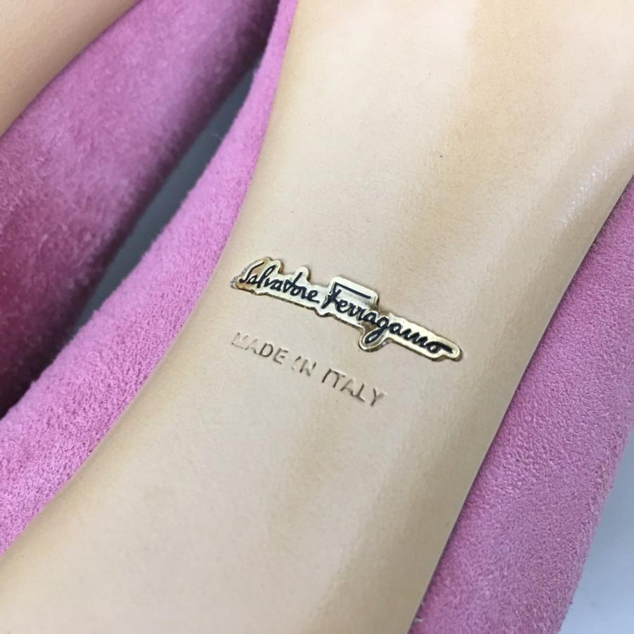 サルヴァトーレ フェラガモ Salvatore Ferragamo ラウンドトゥパンプス 6 ピンク ハイヒール レディース スエード イタリア製 2602LT205 |  | 04