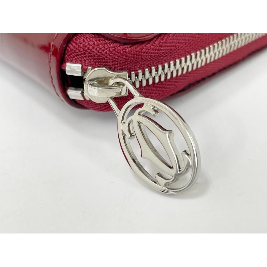 カルティエ Cartier 長財布 ハッピーバースデー ラウンドファスナー ボルドー レディース エナメル Gカード 保存袋 箱付き 美品 2602LT256 |  | 10
