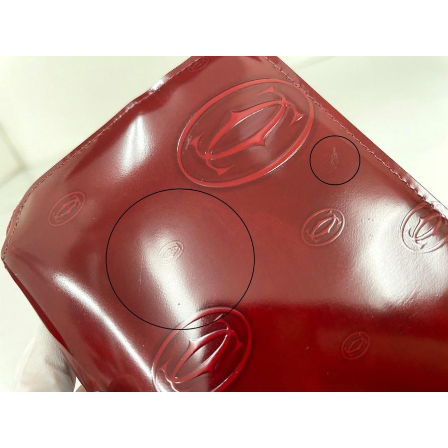 カルティエ Cartier 長財布 ハッピーバースデー ラウンドファスナー ボルドー レディース エナメル Gカード 保存袋 箱付き 美品 2602LT256 |  | 09