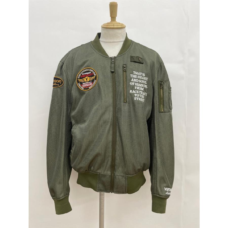 バンソン VANSON ライダースジャケット 2XL カーキ フライング