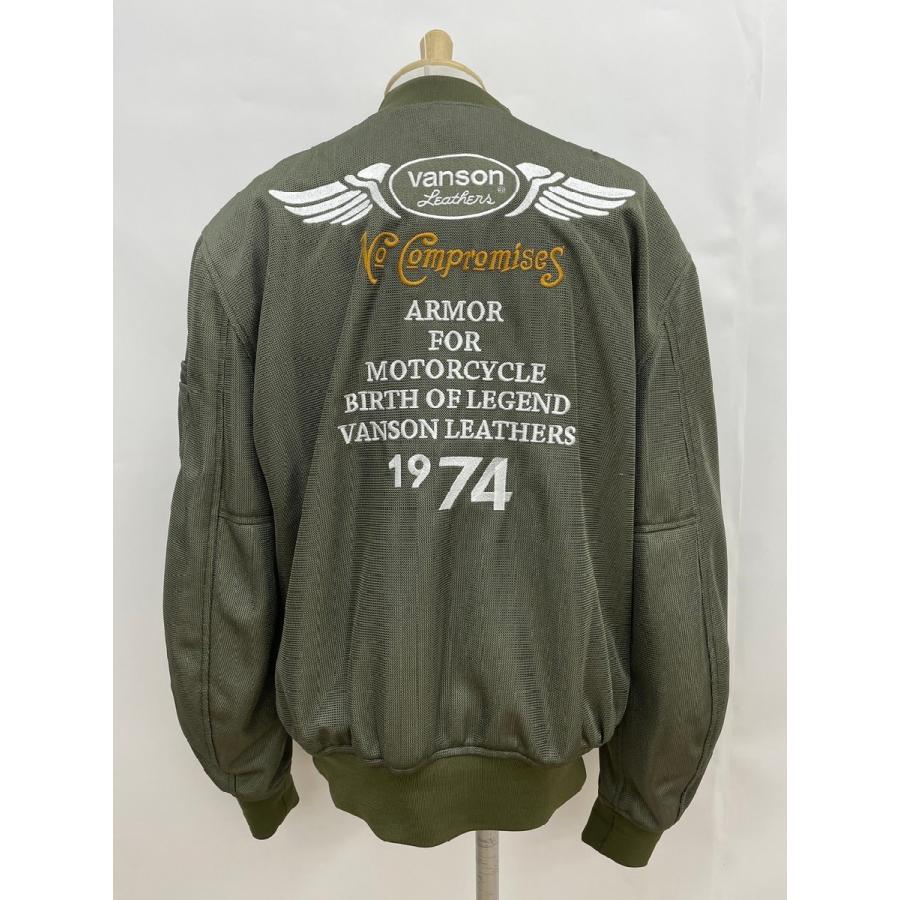 バンソン VANSON ライダースジャケット 2XL カーキ フライング