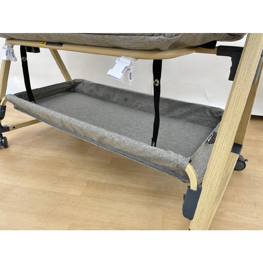 HZDMJ ベビーベッド 折りたたみ 新生児用0-24ヶ月 グレー高さ6段階