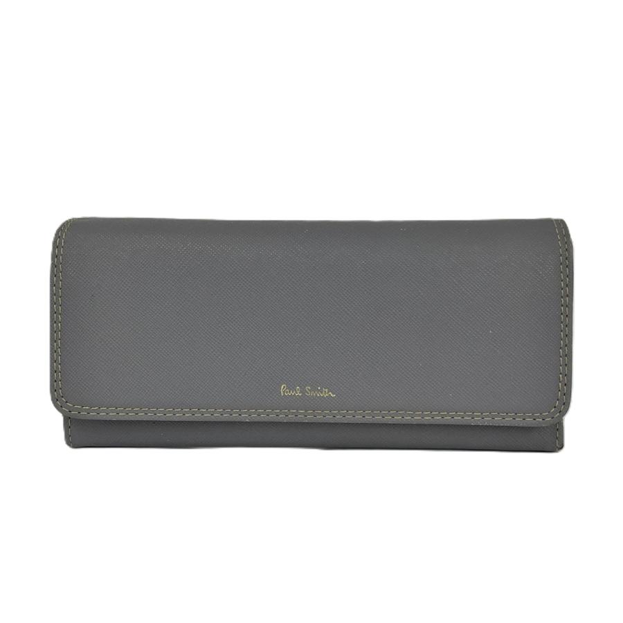 バイカラー長財布 ポール・スミス Paul Smith グレー ピンク 