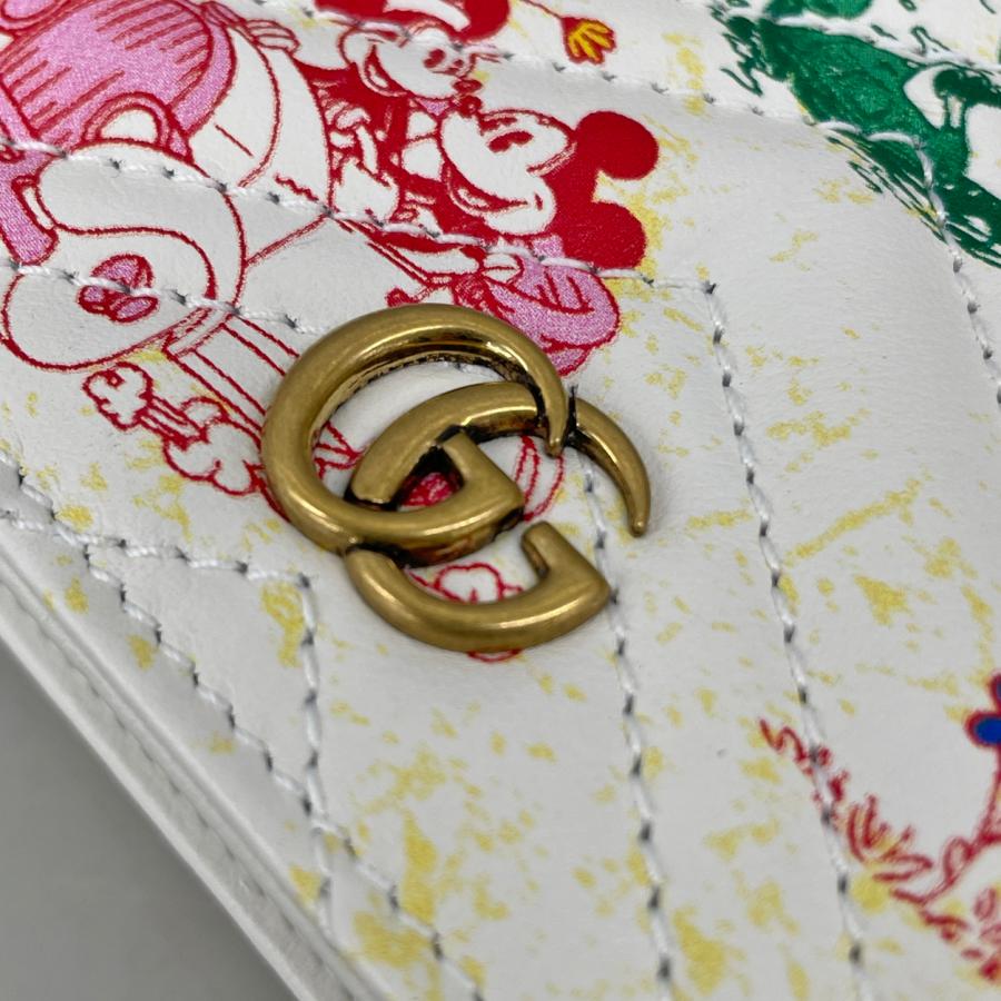 二つ折り財布 GUCCI グッチ ディズニーコラボ GGマーモント カード
