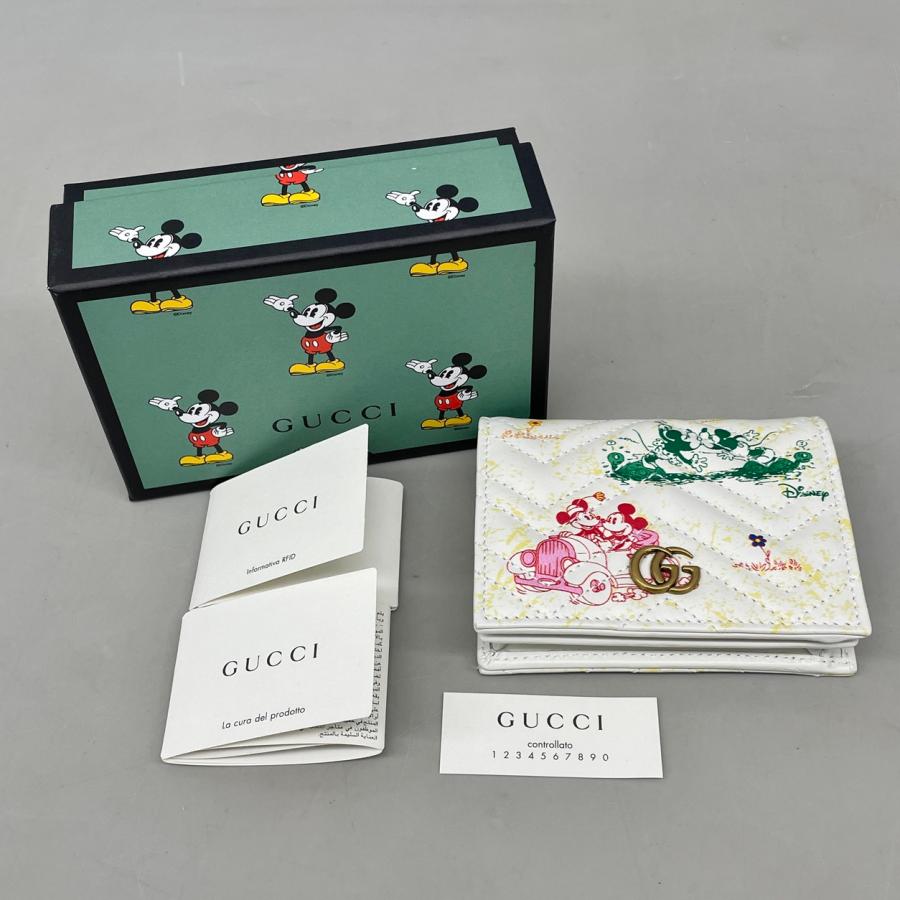 二つ折り財布 GUCCI グッチ ディズニーコラボ GGマーモント カード
