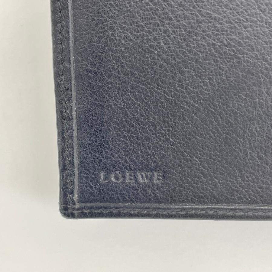 LOEWE（ロエベ） アナグラム 二つ折り財布 Wホック ブラック