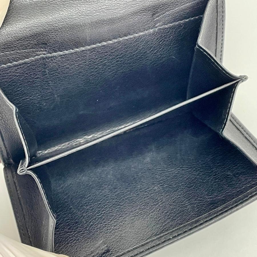 LOEWE（ロエベ） アナグラム 二つ折り財布 Wホック ブラック