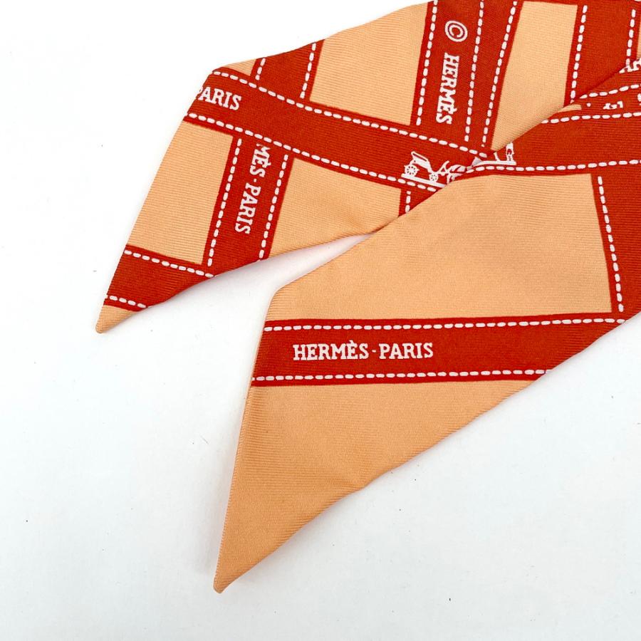HERMES（エルメス） スカーフ ツイリー ボルデュック リボン柄