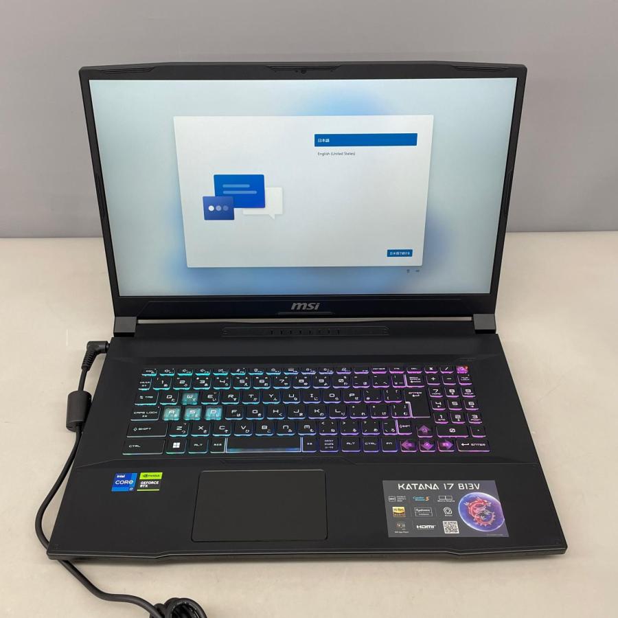 MSI ノートパソコン Katana 17 B13V Windows11 home Core i7 13620H