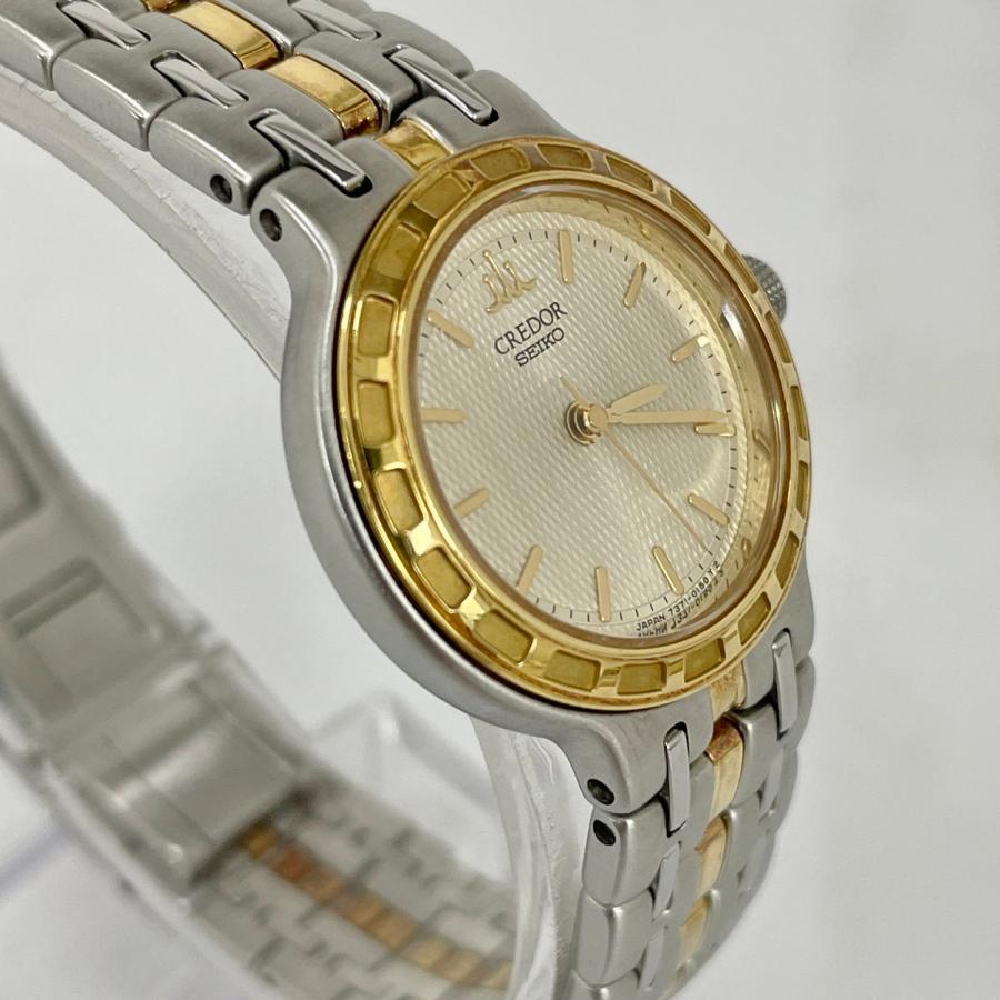 クレドール CREDOR セイコー SEIKO 腕時計 7371-0100 クォーツ SS/18KT