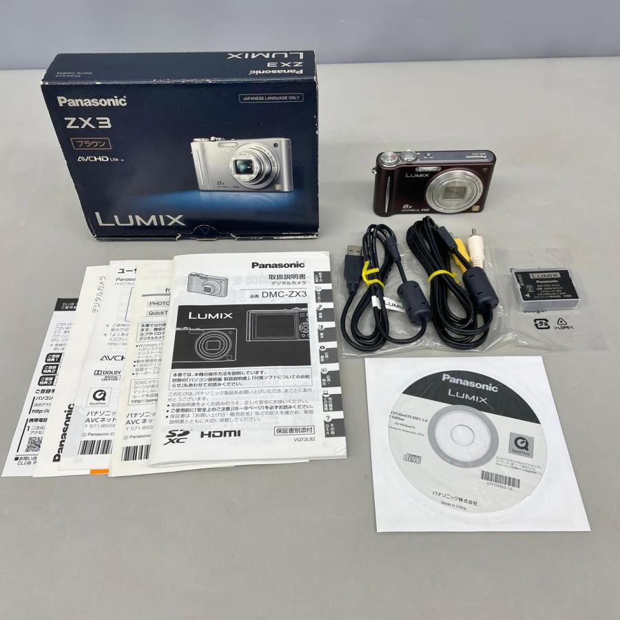 Panasonic コンパクトデジタルカメラ DMC-ZX3 ブラウン 光学8倍ズーム