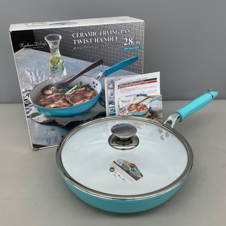 ゴヨーダさま専用セラミックフライパン ツイストハンドル 3サイズ セラミックフライパン ツイストハンドル 28cm KEVNHAUN D STYLE. ケ