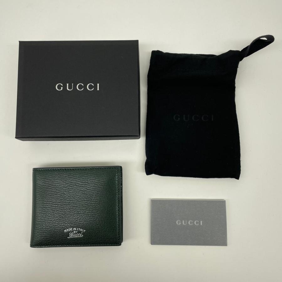 グッチ GUCCI リラ バイフォルド ウォレット 二つ折り財布 札入 グリーン 867314.0416 GUCCI（グッチ） リラ バイフォルド ウォレット 二つ折り財布 札入
