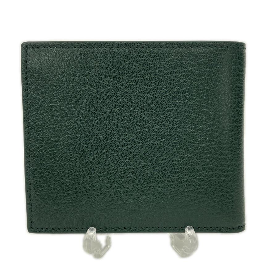 GUCCI グリーン レザー 二つ折り財布 GUCCI（グッチ） リラ バイフォルド ウォレット 二つ折り財布 札入