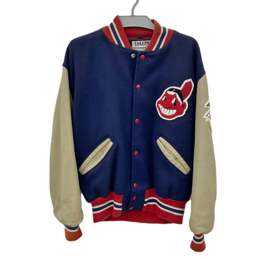 U*j様 DeLong　NewYork Yankees　スタジャン　USA製 スタジャン DeLong デロング M MLB インディアンズ ウール USA製