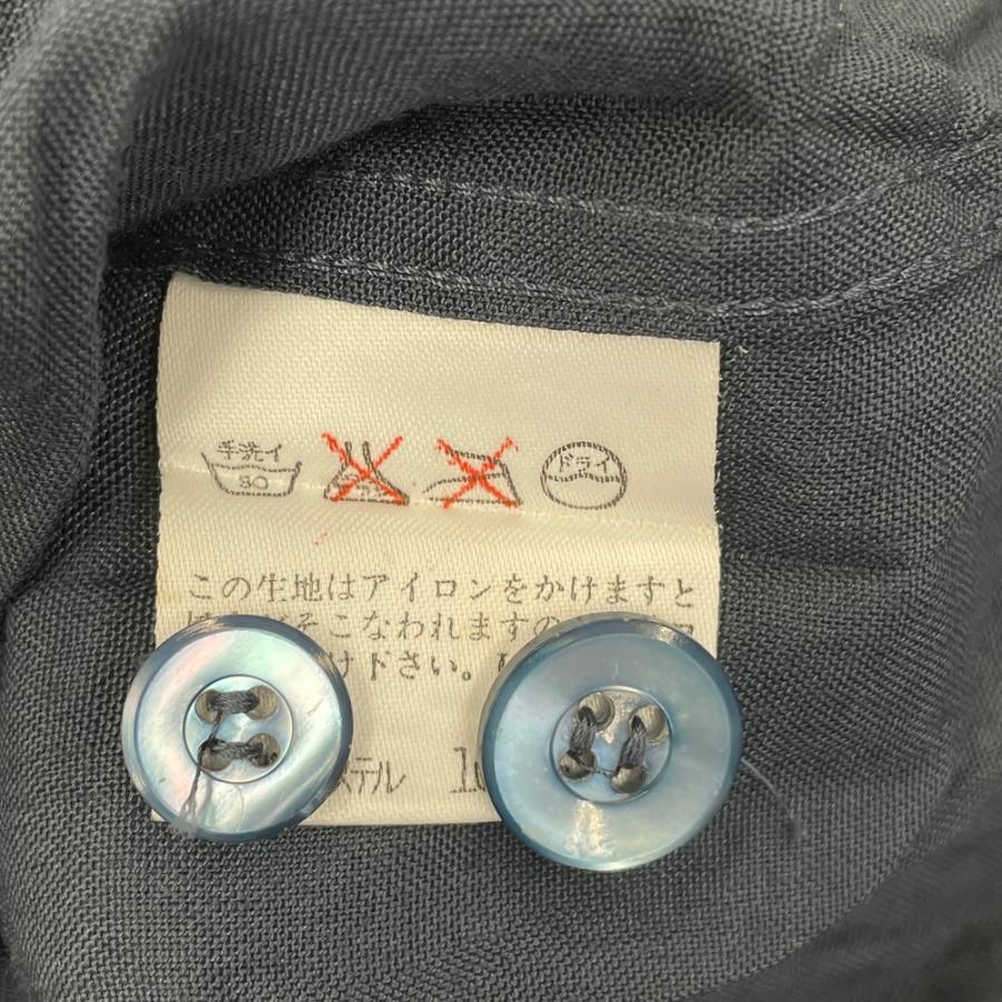 長袖シャツ ISSEY MIYAKE MEN イッセイミヤケ メン M ネイビー シワ