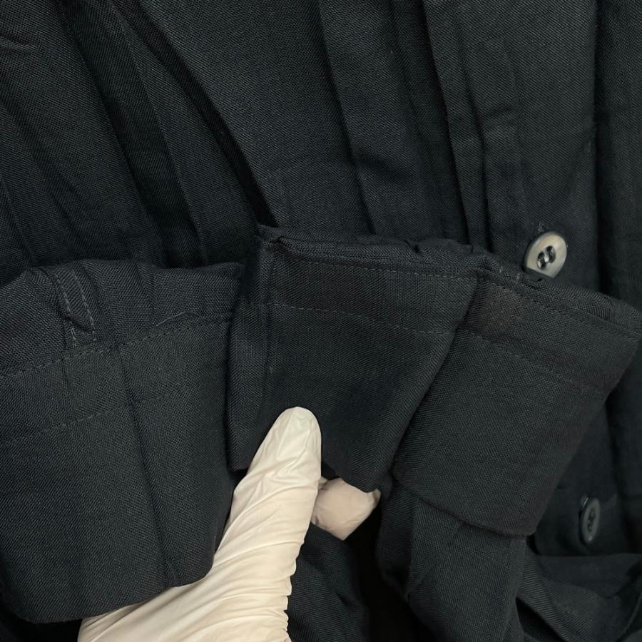長袖シャツ ISSEY MIYAKE MEN イッセイミヤケ メン M ネイビー シワ