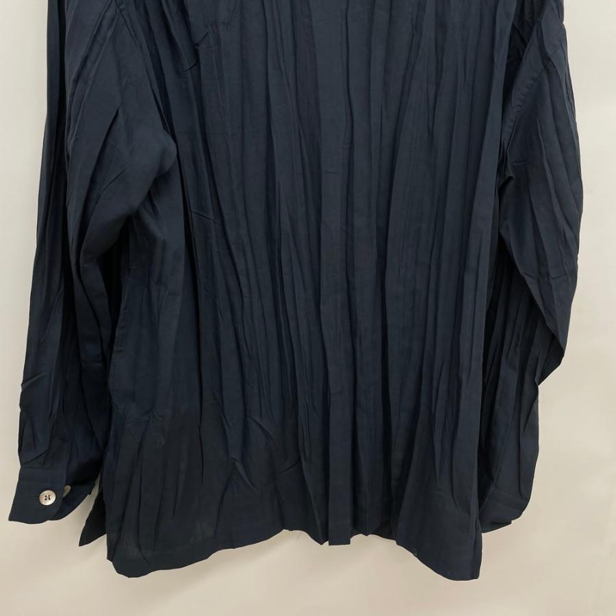 長袖シャツ ISSEY MIYAKE MEN イッセイミヤケ メン M ネイビー シワ