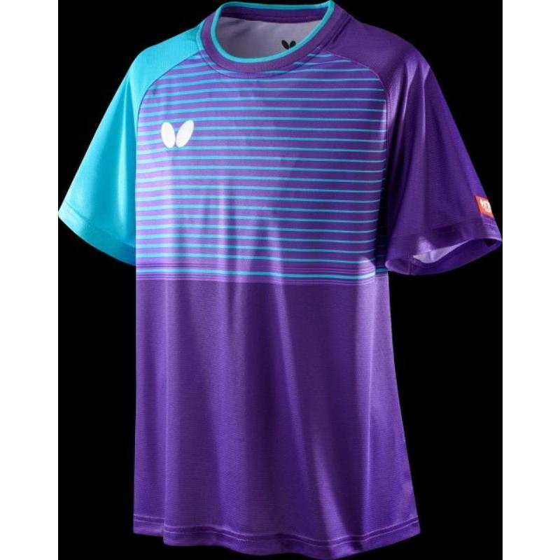 バタフライ Butterfly ゲームシャツ 男女兼用 Jtta公認 ラインメトリ シャツ 245 バイオレット 150 0 コムロード 通販 Paypayモール