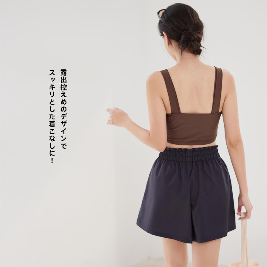 水着 レディース 体型カバー ビキニ ショートパンツ 3点セット ハイ