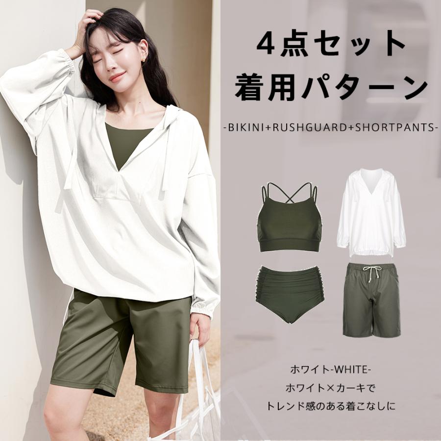 水着 レディース 体型カバー ビキニ 長袖シャツ ラッシュガード