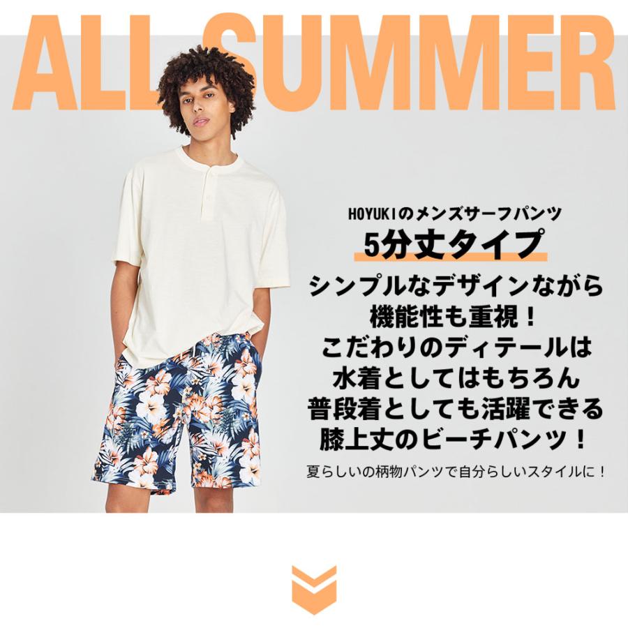 水着 メンズ サーフパンツ 海パン 5分丈 ハーフパンツ インナー付