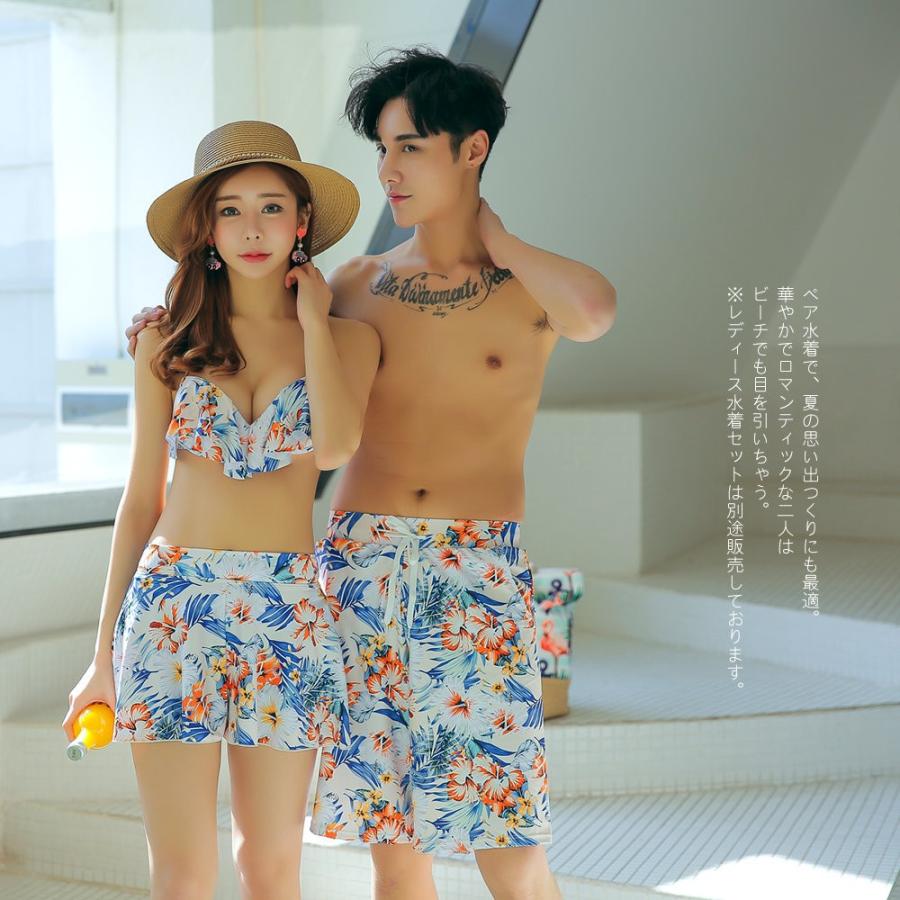 水着 メンズ ビーチパンツ トランクス ハーフパンツ 花柄