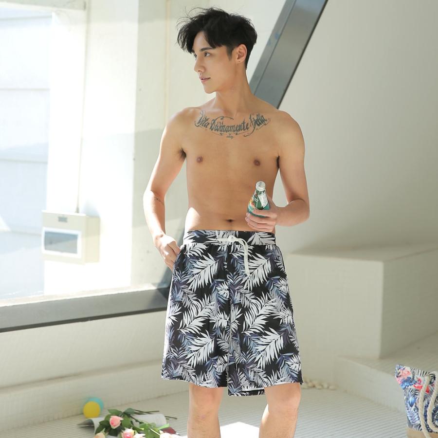 水着 メンズ ビーチパンツ トランクス ハーフパンツ 花柄 フラワー