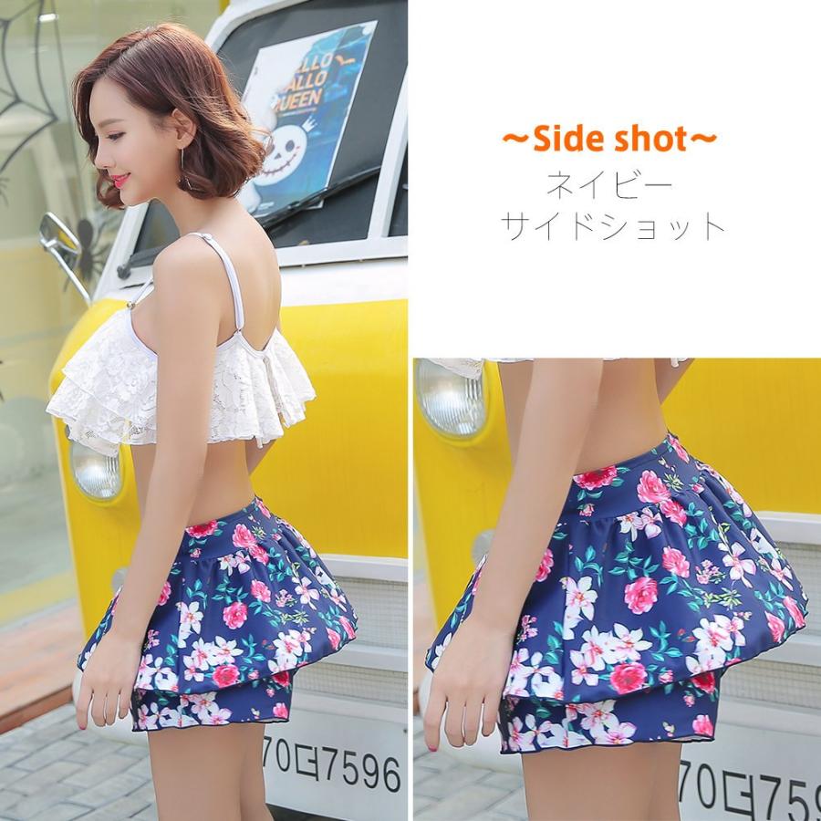 ミ*リ様 あさぎーにょ⭐︎花柄セパレート水着 レディース 体型カバー S/M/L ショートパンツ 水着 花柄 セパレート