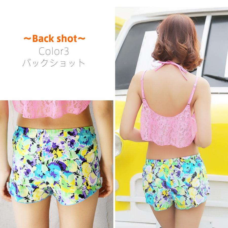 CSAW 花柄 ショートパンツ 水着 セール】花柄ショートパンツセパレート水着（水着）｜Lace