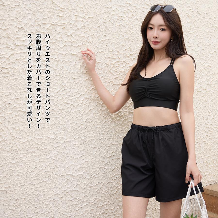 Nala 水着　ショートパンツ 黒 水着 ショートパンツ レディース ショート丈 サーフパンツ ラッシュ