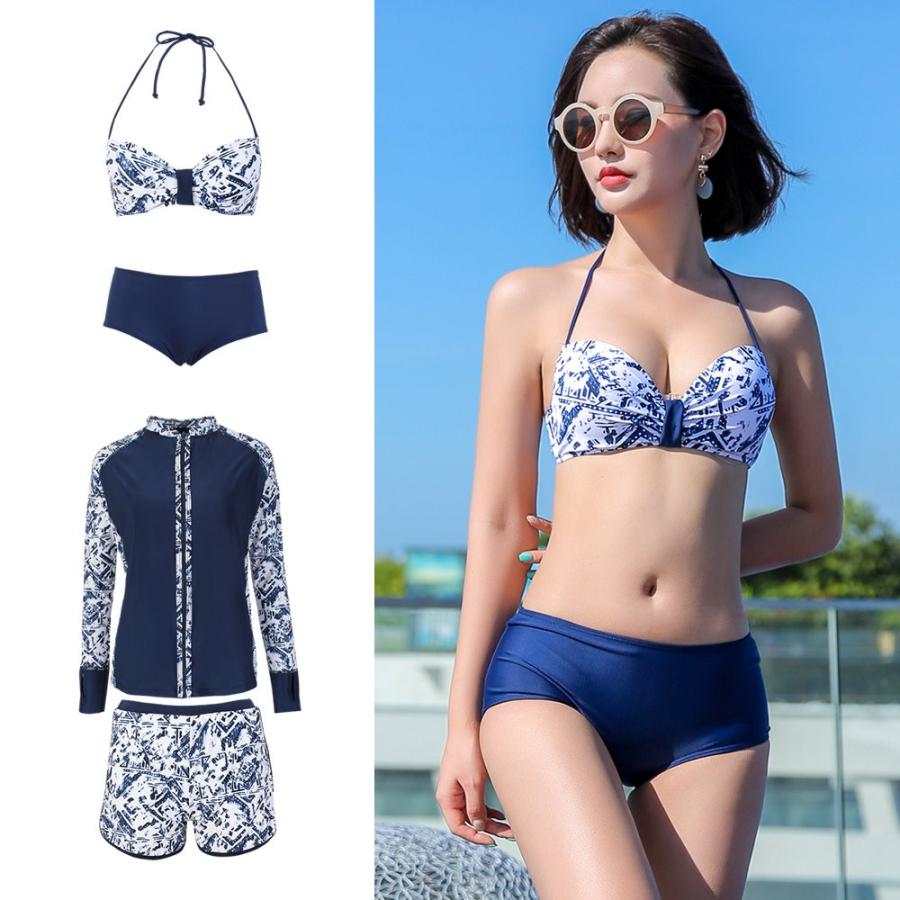 レディース 水着 ラッシュガード 4点セット フィットネス水着