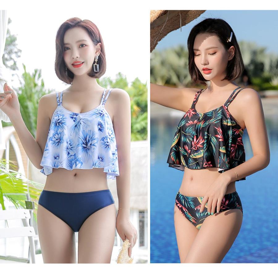レディース 水着 ビスチェ 水着3点セット ショートパンツ ブラック