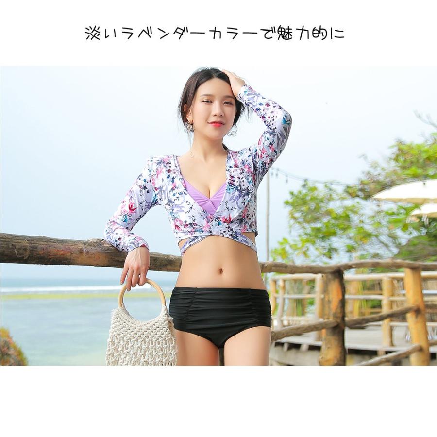 水着 レディース 体型カバー ナイトプール タンキニ ボタニカル柄 長袖 水着 体型カバー ビキニ ママ 水着 ラッシュガード S M L H Hoyuki 通販 Yahoo ショッピング