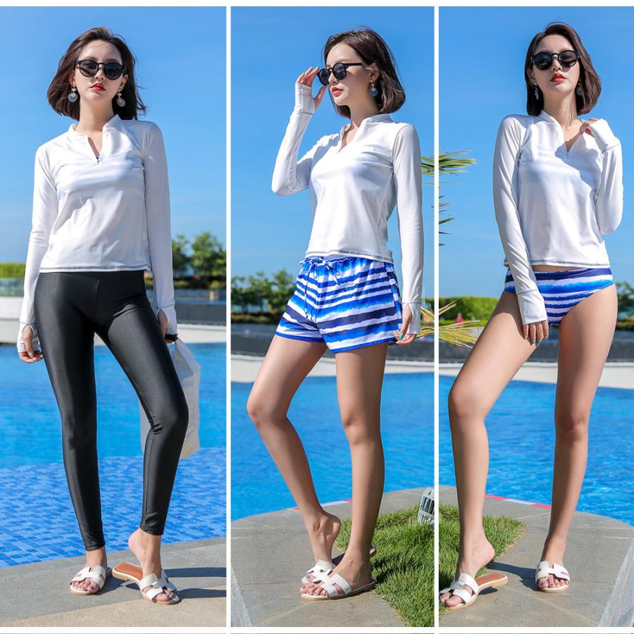 体型カバー 水着 レディース 女性 ラッシュガード 長袖 フィットネス