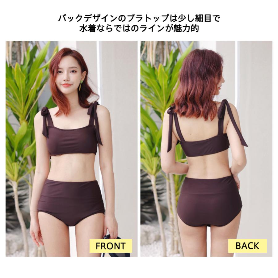 水着 レディース ビキニ セパレート 可愛い 韓国 ハイウエスト 体型