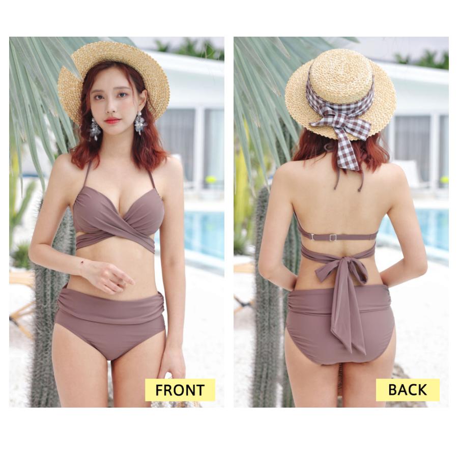 水着 レディース ビキニ セパレート カシュクールビキニ ハイウエスト
