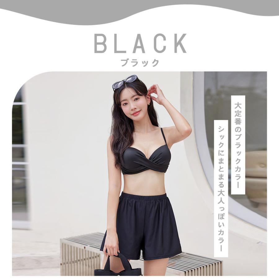 レディース水着 ハイウエストビキニ+カシュクール風トップス 体型カバー3点セット TeddyShop（テディショップ） 水着 「大きいサイズ有」レディース水着