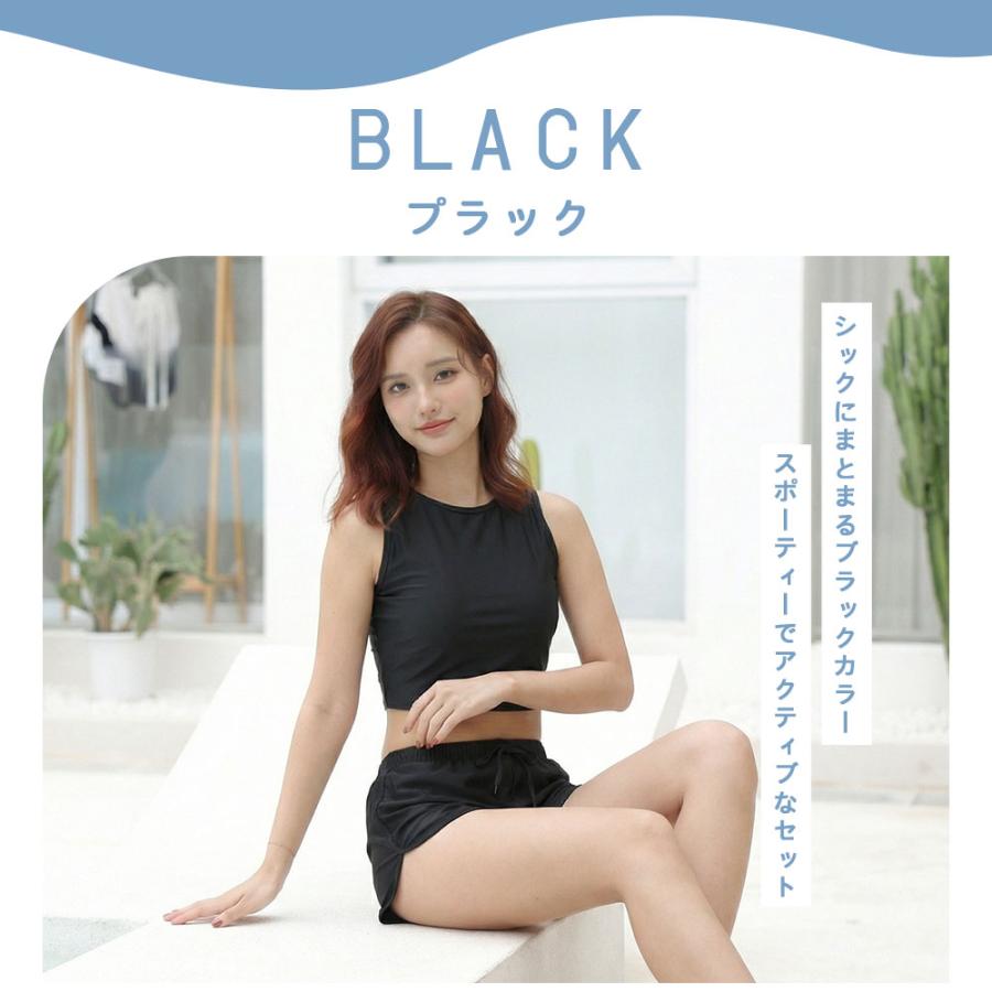 水着 レディース 体型カバー ビキニ ショートパンツ 3点セット