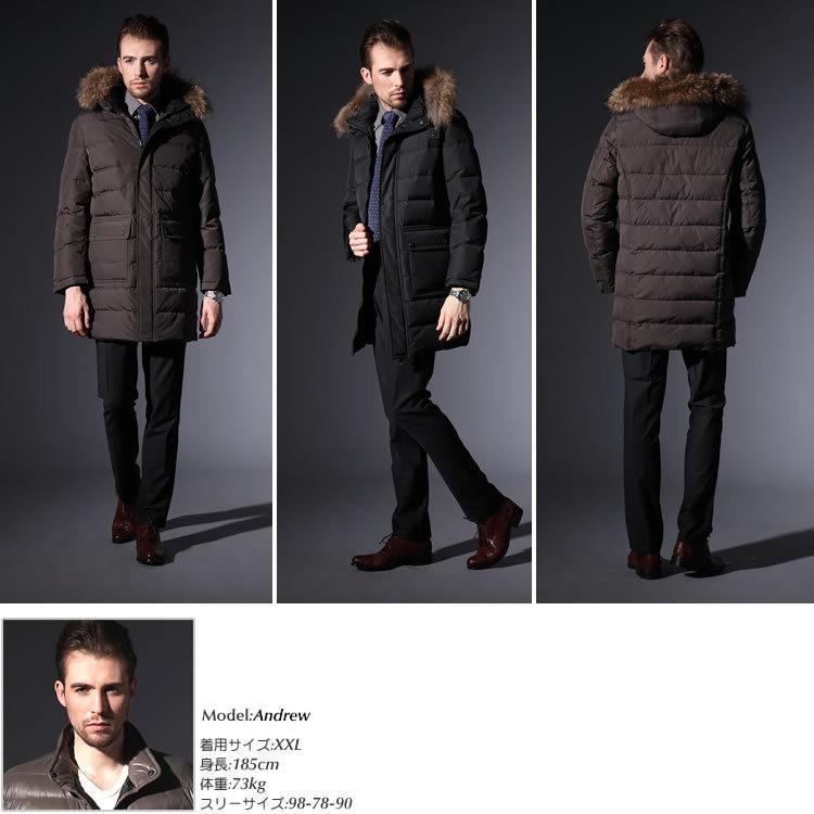 ○○メンズダウンコート☆高級ダウン80％☆フード付き、超大リアル