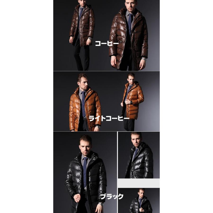 ○○メンズダウンコート秋冬用☆高級ダウン80％☆フード付き