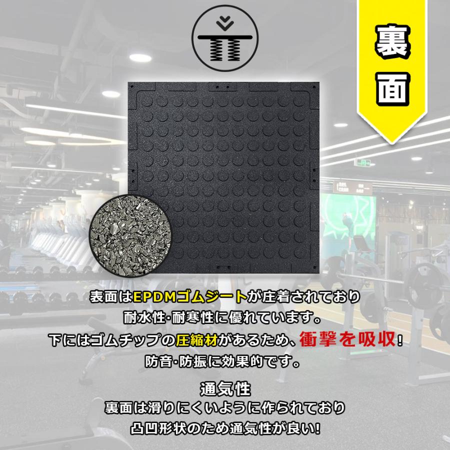ジムマット 16枚セット 100×100 厚み25mm ゴムマット 筋トレ 衝撃吸収