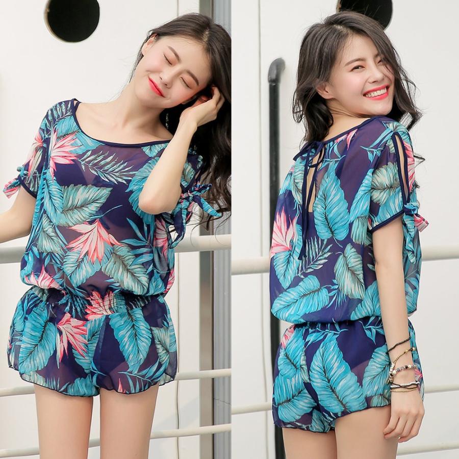 水着 レディース 3点セット 体型カバー ビキニ UVカット