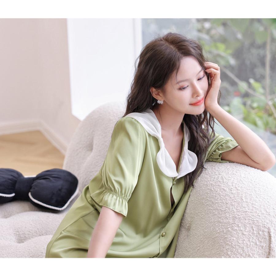 ルームウェア限定!半額50％OFF】ルームウェア シャツワンピース