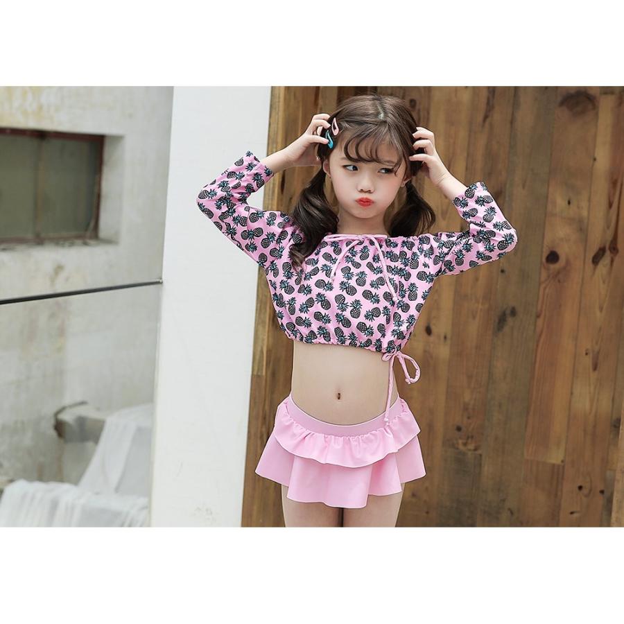 chaisy キッズ　セパレート　長袖　水着　アイボリー　100〜110 chaisy キッズ セパレート 長袖 水着 アイボリー 100〜110