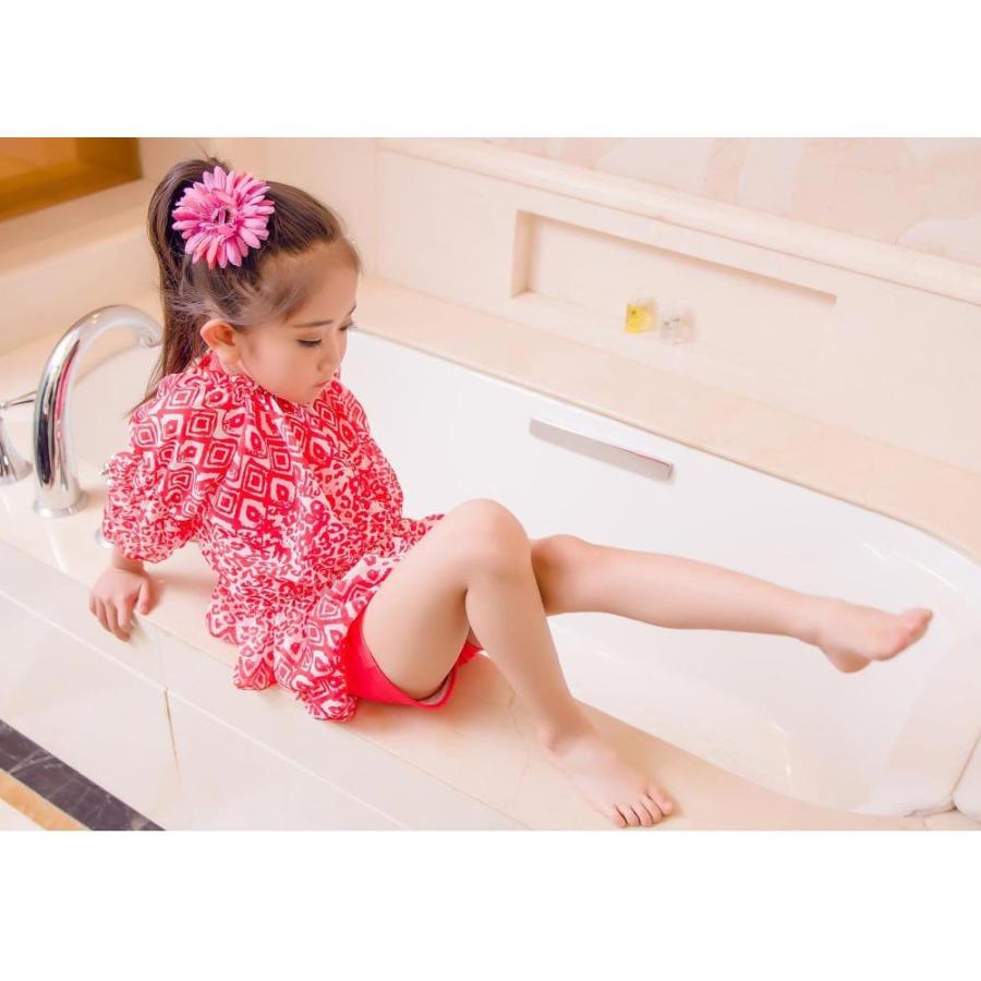キッズ 水着 女の子 セパレート 子供水着 ジュニア ショートパンツ 上下 3点セット 七分袖トップス キュート 女児 ガールズ 女子 水遊び プール Yb1706 Hoyuki 通販 Yahoo ショッピング