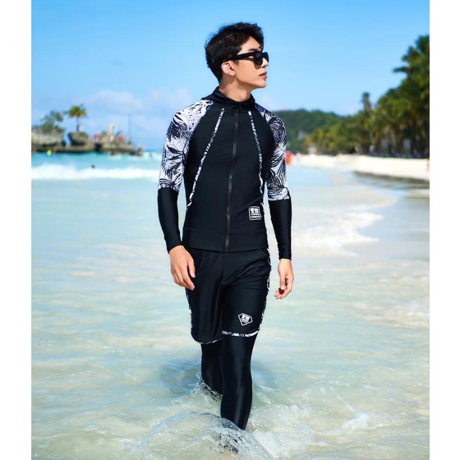 フィットネス水着 水着 メンズ ラッシュガード 上下セット 長袖 サーフフィットネス水着 おしゃれ 日焼け防止 スポーツ スイムウェア ジム 着脱簡単 M L Ll Zm2019m Hoyuki 通販 Yahoo ショッピング