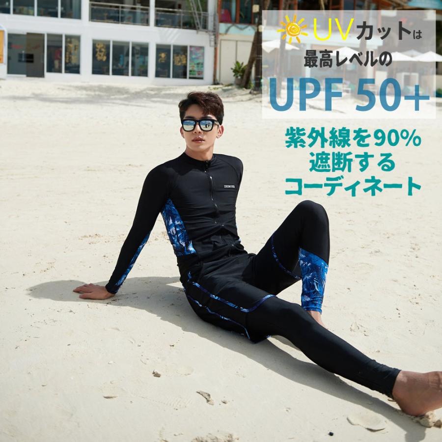 フィットネス水着 水着 メンズ ラッシュガード 上下セット 長袖 サーフフィットネス水着 おしゃれ 日焼け防止 スポーツ スイムウェア ジム 着脱簡単 M L Ll Zm22m Hoyuki 通販 Yahoo ショッピング